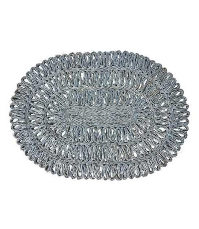 JULISKA Straw Loop Oval Placemat