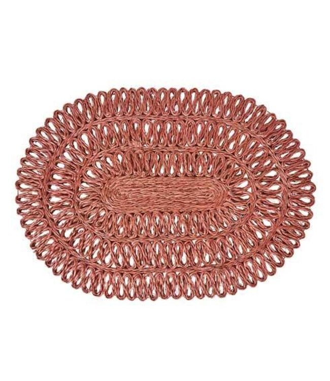 JULISKA Straw Loop Oval Placemat