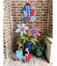 THE ROUND TOP COLLECTION Whimsy Flowers & Firecracker PVC Door Hanger