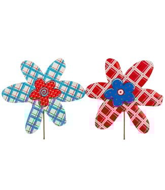 THE ROUND TOP COLLECTION Whimsy Plaid Flower