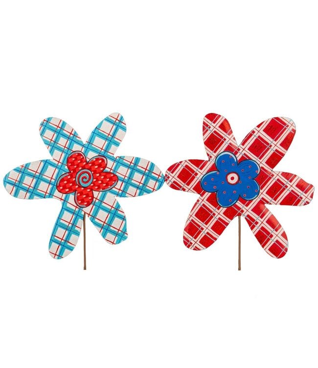THE ROUND TOP COLLECTION Whimsy Plaid Flower