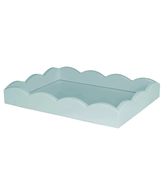 ADDISON ROSS Eau de Nil Small Lacquered Scalloped Tray