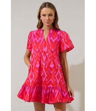 Celeste Blevin Ikat Mini Dress