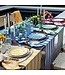 JULISKA Cabana Stripe Melamine Dinner Plate  - Set of 4
