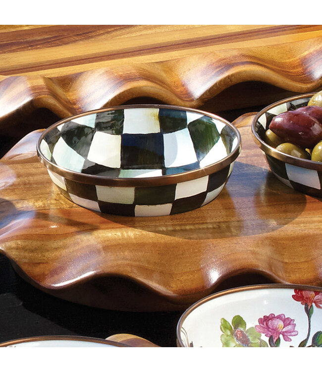 MACKENZIE CHILDS Courtly Check Relish Dish