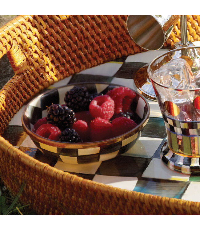 MACKENZIE CHILDS Courtly Check Relish Dish