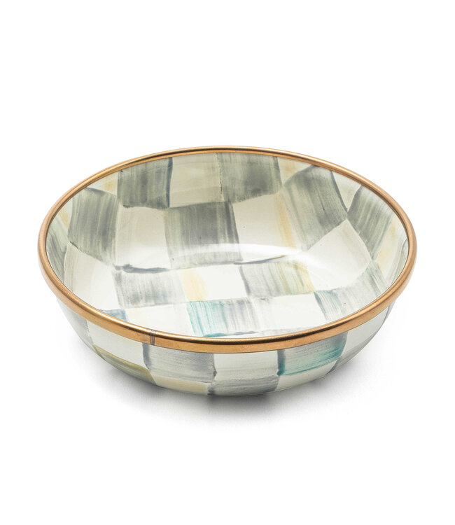 MACKENZIE CHILDS Sterling Check Relish Dish