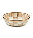 MACKENZIE CHILDS Mocha Check Relish Dish