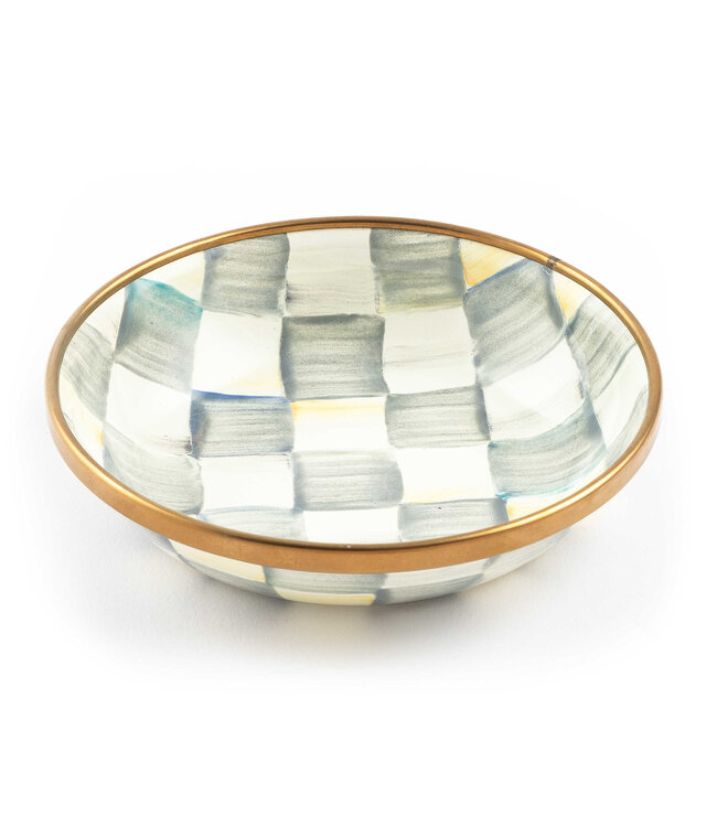 MACKENZIE CHILDS Sterling Check Dipping Bowl