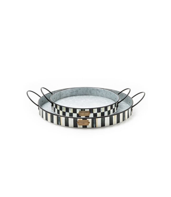 MACKENZIE CHILDS Spectator Galvanized Serving Trays - Sold Individually