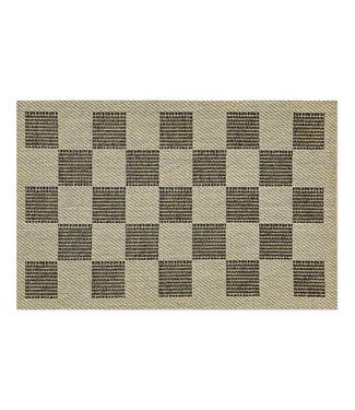 MACKENZIE CHILDS Black Check 2' x 3' Indoor/Outdoor Rug