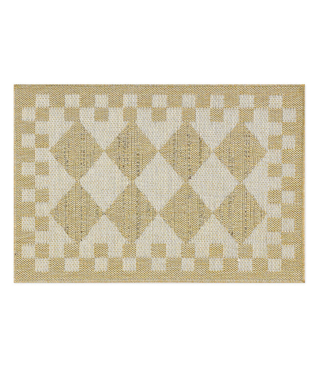MACKENZIE CHILDS White Diamond 2' x 3' Indoor/Outdoor Rug