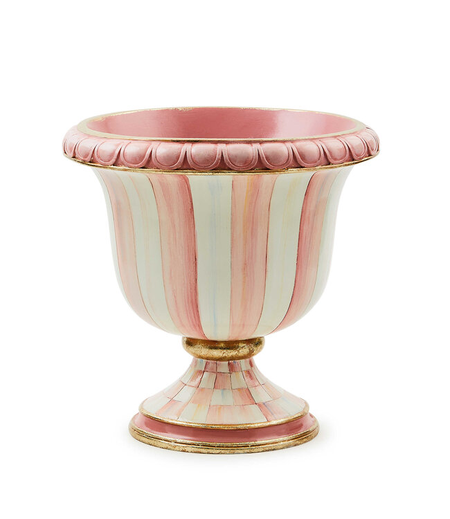 MACKENZIE CHILDS Rosy Stripe Tabletop Urn