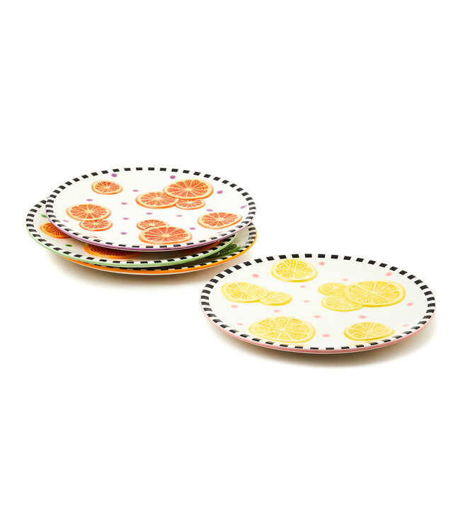 MACKENZIE CHILDS Tutti Frutti Dessert Plate