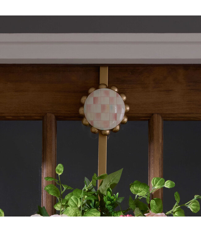 MACKENZIE CHILDS Rosy Check Wreath Hanger