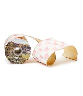 MACKENZIE CHILDS Rosy Check 4" Ribbon