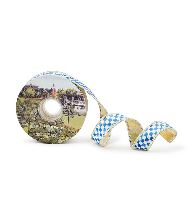 MACKENZIE CHILDS Royal Check 1" Ribbon