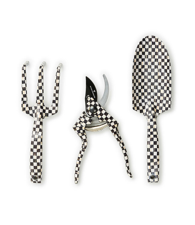 MACKENZIE CHILDS Courtly Check Gardening Tools Set