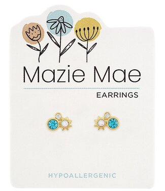 Gold Sun Trio Stud Mazie Mae Earring