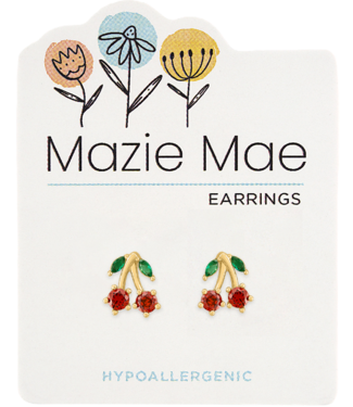Gold Cherry Stud Mazie Mae Earring