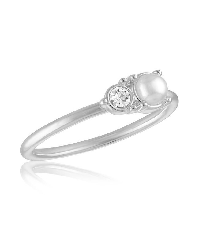 Pearl & CZ Duo Stack Ring