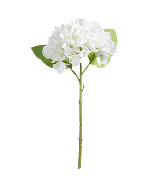 13” Real Touch White Hydrangea Stem