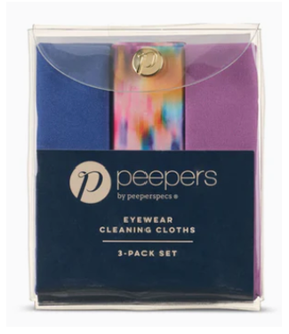 PEEPERS READING GLASSES Cleaning Cloth Kit Ikat - Sold as Set