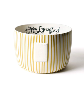 HAPPY EVERYTHING Gold Stripe Big Happy Everything Bowl