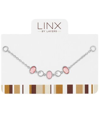 Silver Multi Pink Oval LINX Add-on