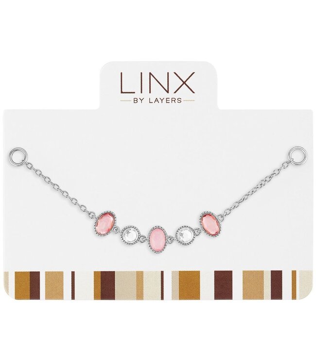 Silver Multi Pink Oval LINX Add-on