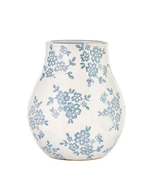9.5" Blue Tansferware Vase