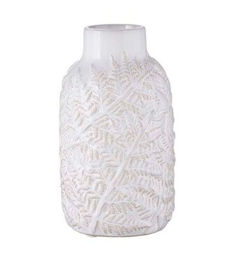 10" Leaf Embossed Vase