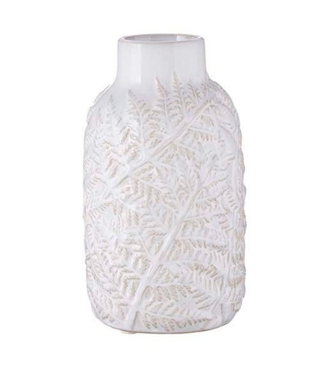10" Leaf Embossed Vase