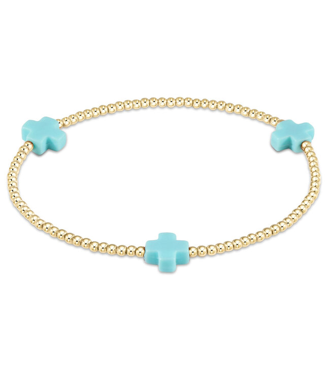 ENEWTON Turquoise 3mm Cross Bead Bracelet