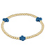 ENEWTON Signature Cross Gold Pattern 3mm Bead Bracelet