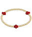 ENEWTON Signature Cross Gold Pattern 3mm Bead Bracelet