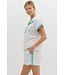 Alma Half -Zip Pullover Muscle Tee Top