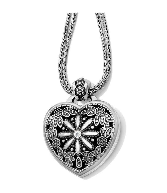 BRIGHTON Floral Heart Locket Necklace