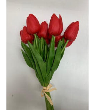 TULIP BOUQUET X9 13" RED