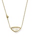 KENDRA SCOTT Margot Short Pendant Necklace Vintage Gold Iridescent Abalone
