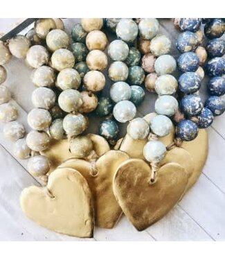 Blessing Beads with Large Heart Pink