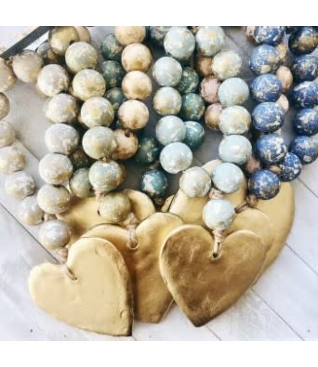 Blessing Beads with Large Heart Pink