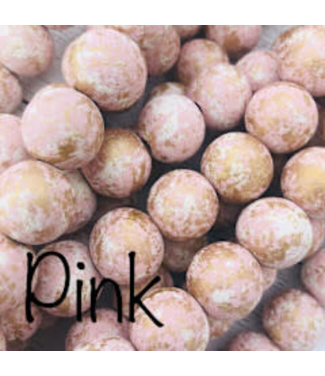 Blessing Beads with Large Heart Pink