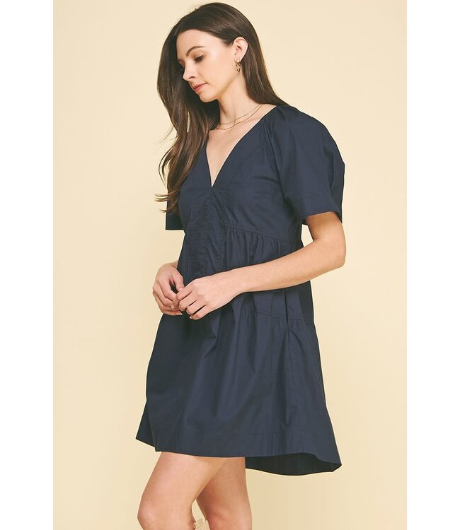 Venus V-Neck Tiered Mini Dress