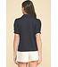 Hannah Solid Basic Collar Blouse Top