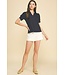 Hannah Solid Basic Collar Blouse Top