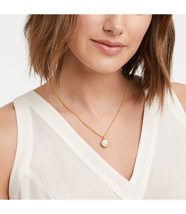 JULIE VOS Fleur-De-Lis Solitaire Necklace