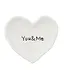 You and Me Ceramic Heart Dish