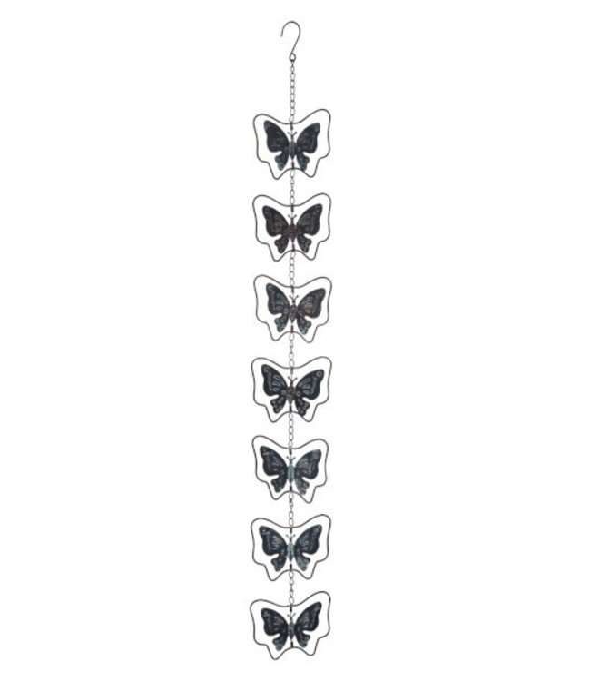 Painted Butterfly Iron Rain Chain