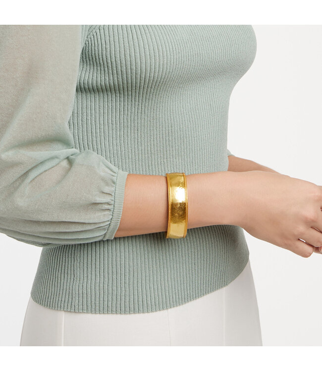 JULIE VOS Cannes Statement Hinge Bangle Gold